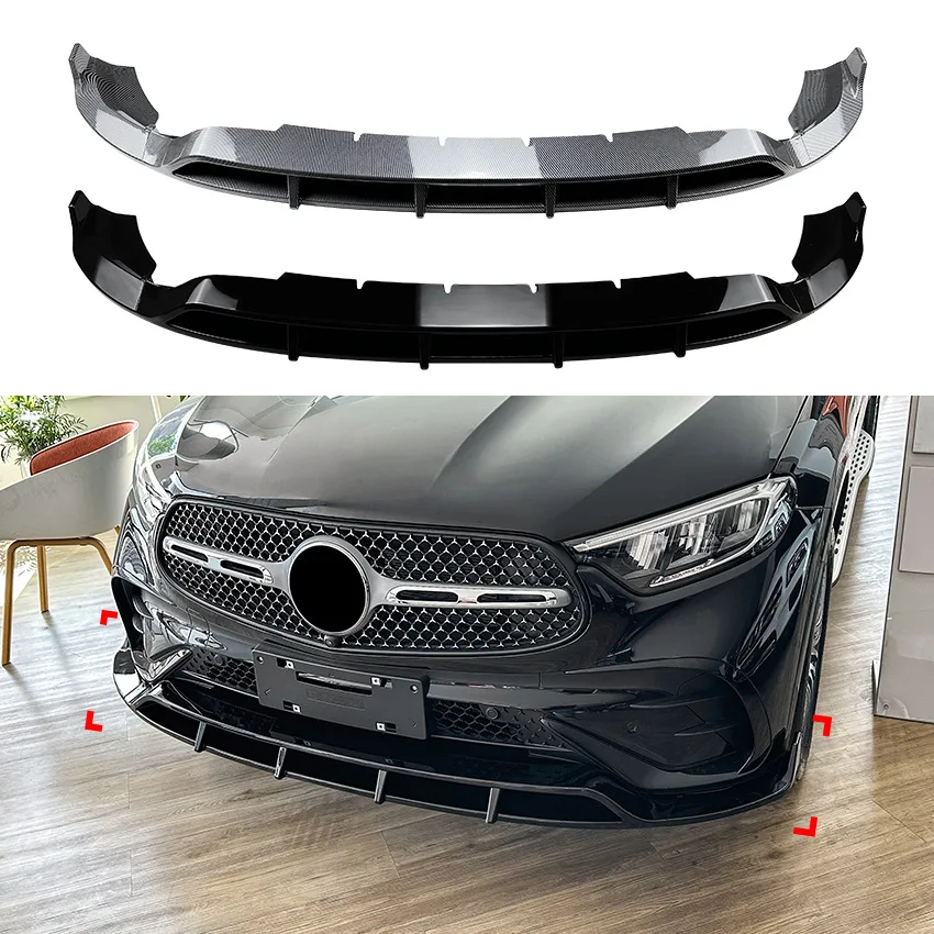 

Для Mercedes Benz GLC Class X254 GLC 260 300 Sport 2023 + Автомобильный передний бампер разветвитель Спойлер ABS Facelift Bodykit аксессуары