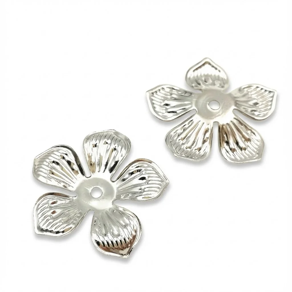 New Flower Filigree Bead Caps End Caps Gold/Rhodium/Bronze Plated 50pc/lot 22mm  DIY Jewelry Components