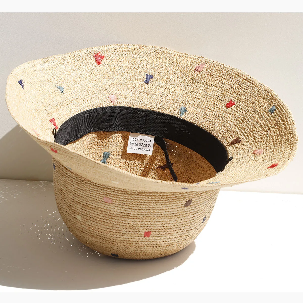 2026 NEUER Raffia-Strohhut für Damen, Sommer-Version des Sonnenschutzhutes mit breiter Krempe, Strand- und Urlaubshut, faltbar – Detail 5