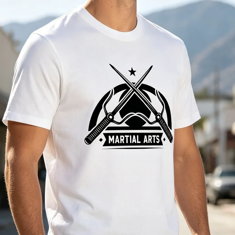 Men'S Fashion Aesthetics - Martial Arts Zwaardvechter Vintage Cool Grafisch