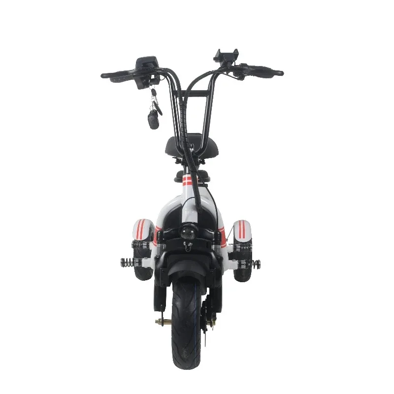 2026 sporty white electric tricycle | Rear shock absorption | LED lights and LCD display | CE certification