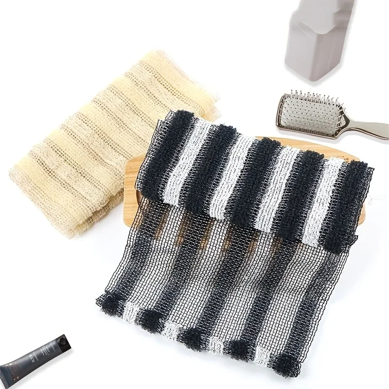 Exfoliating Back Scrubber, Double-Sided Mesh Body Wash Cloth, Deep Cleansing Bath Towel for Winter Skin Care & Exfoliation