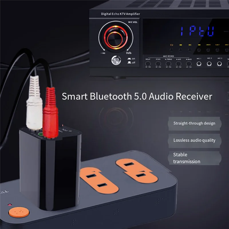 BTLIFE-Receptor Bluetooth Conversión de audio Caja de audio Transmisor de video de computadora Enchufe estadounidense