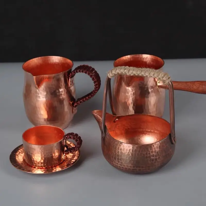 Pure Copper Milk Jug, Turkish Pot, Latte Frothing, Milk Pitcher, Handmade Drinkware, Tableware, 400ml