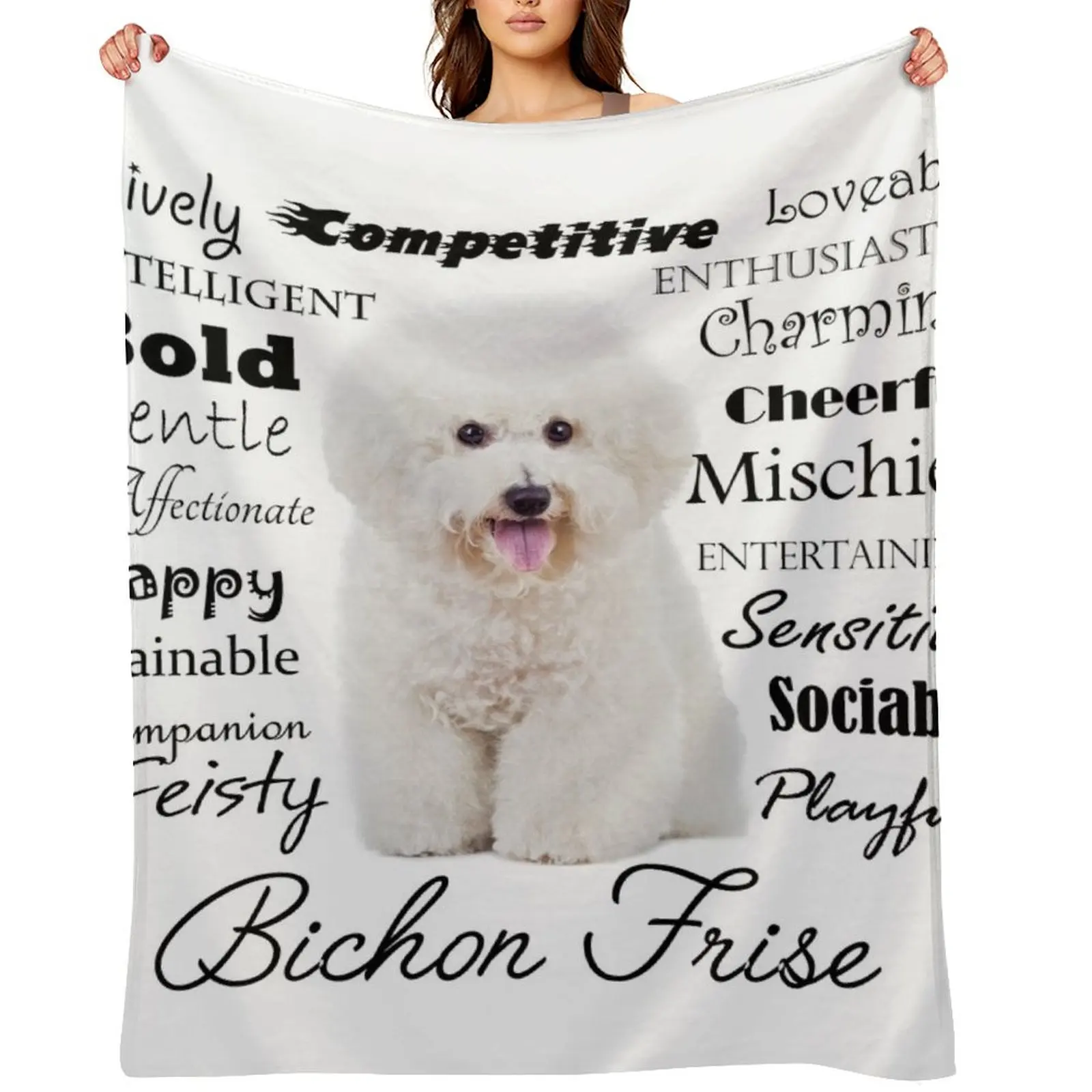 Bichon Frise Traits Throw Blanket Sleeping Bag Sofas Decorative Sofa Soft Beds Blankets
