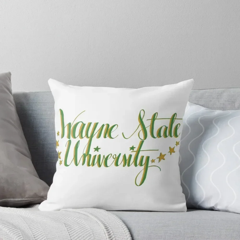 

Wayne State University Throw Pillow Decorative Cushions sleeping pillows Pillows Aesthetic pillow