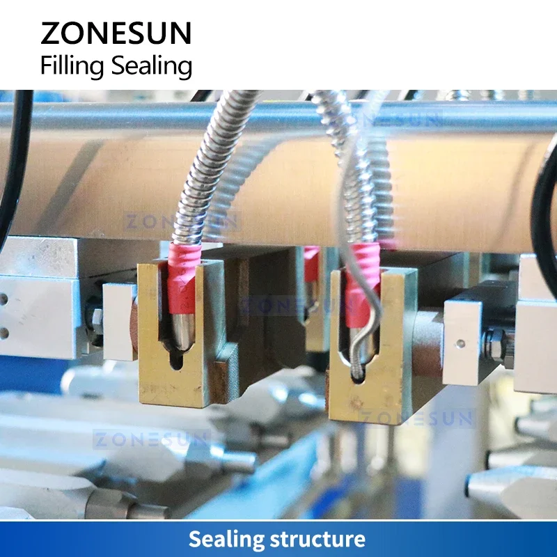 Máquina envasadora de llenado de bolsas prefabricadas Zonesun Equipo de máquina de llenado y sellado de líquidos horizontales ZS-AFS03L