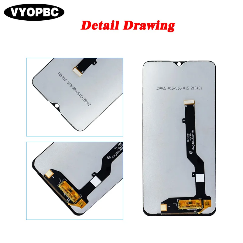 Original LCD Display With Frame For ZTE A7S 2020 Panel Digitizer Assembly Repair Replacement Parts A7020 Touch Screen