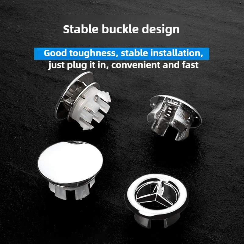 2pcs Bathroom Sink Hole Cover Basin Trim Cap Cover Plastic Electroplated Overflow Ring Bathtub Accessory 22-24mm bouchon lavabo