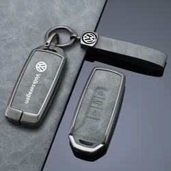 Car Remote Key Cover Case Holder Shell Fob for VW Volkswagen Touareg 2019 2020 2021 2022 2023 Keychain Protector Bag Accessories