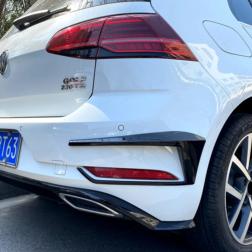 For Volkswagen Golf 7.5 MK7.5 2016-2019 Car Rear Bumper Splitter Side Spoiler Air Vent Wind Knife Body Kits