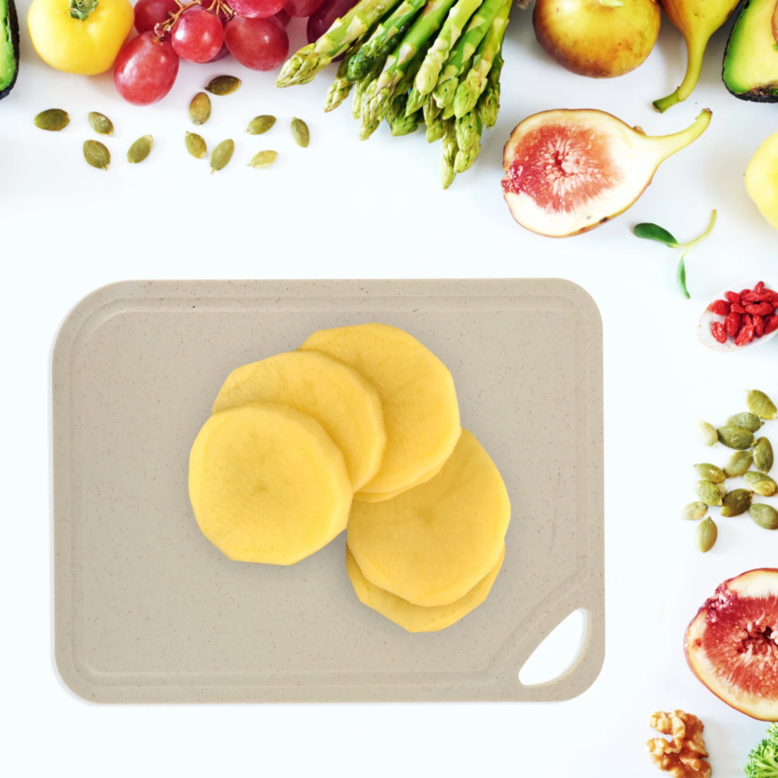 

1pc Cutting Board Kitchen Accessory Fruit Vegetable Chopping Block For Home Use Bread Meat Fish Prep Non Warp