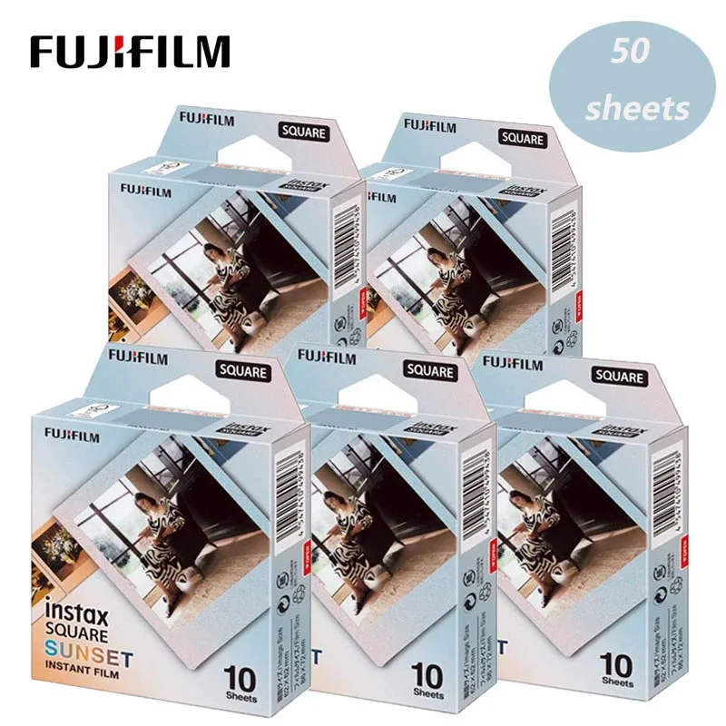 ورق صور Fujifilm Instax SQUARE Sunset 10/20/30/40/50 ورقة لفيلم Fujifilm Instax SQUARE SQ40 SQ1 SQ20 SQ10 فيلم مربع فوري