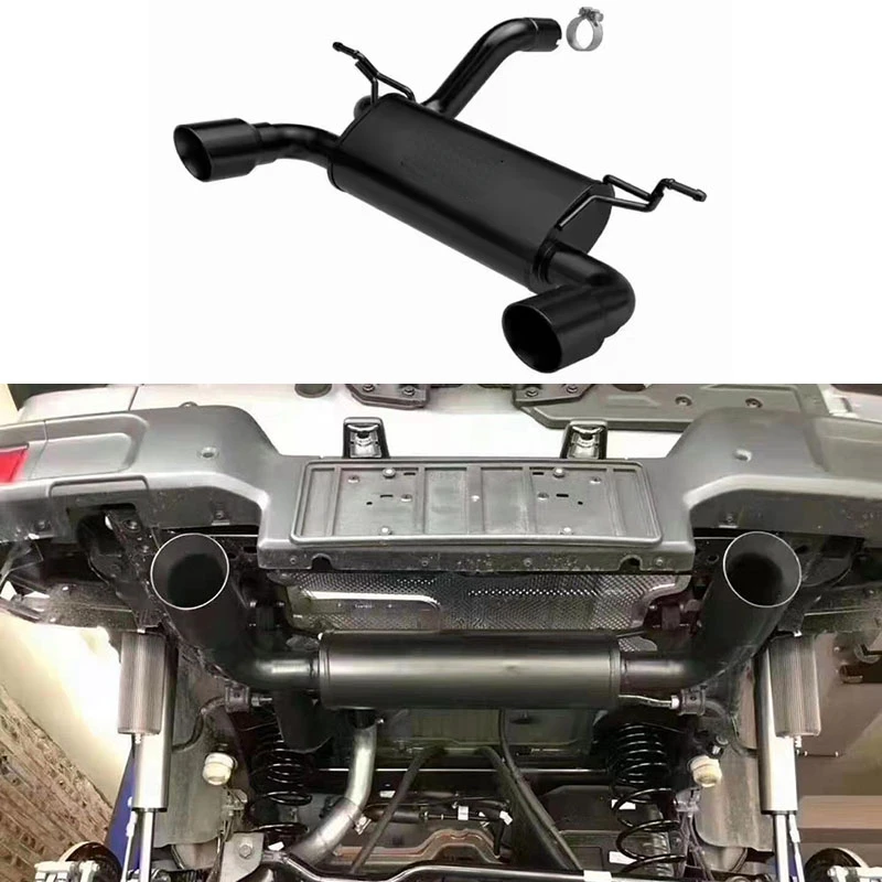 

Matte Black Dual Car Back Exhaust Muffler System For 2007-2017 Jeep Wrangler JK 2/4DR Off-Road 4X4 Steel Exhaust Pipe