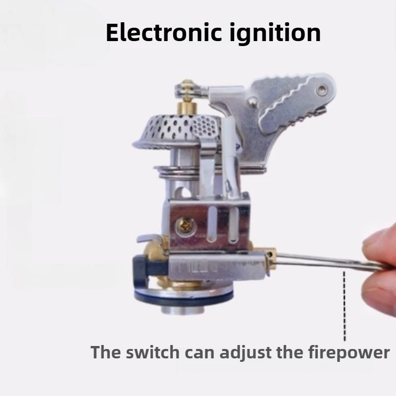 المحمولة في الهواء الطلق الفولاذ المقاوم للصدأ موقد صغير رئيس التخييم نزهة طوي مواقد خفيفة الوزن رئيس السفر مخيم موقد الملحقات #4