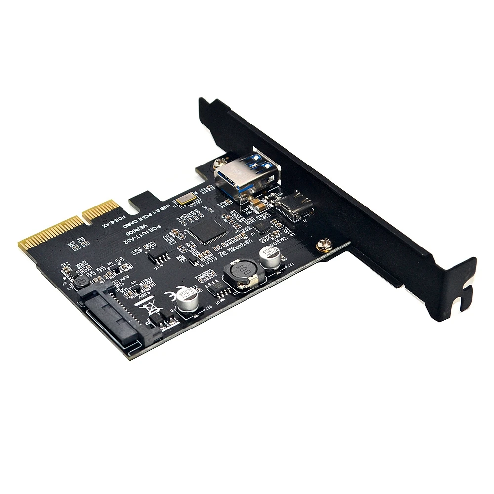 USB3.1 TYPE-C + TYPE-A Expansion Card ASMedia ASM3142 to 10Gbps