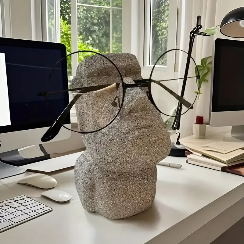 크리 에이 티브 재미 있은 재미 있은 크리 에이 티브 안경 프레임 장식 사무실 액세서리 동상 미니어처 룸 장식 집