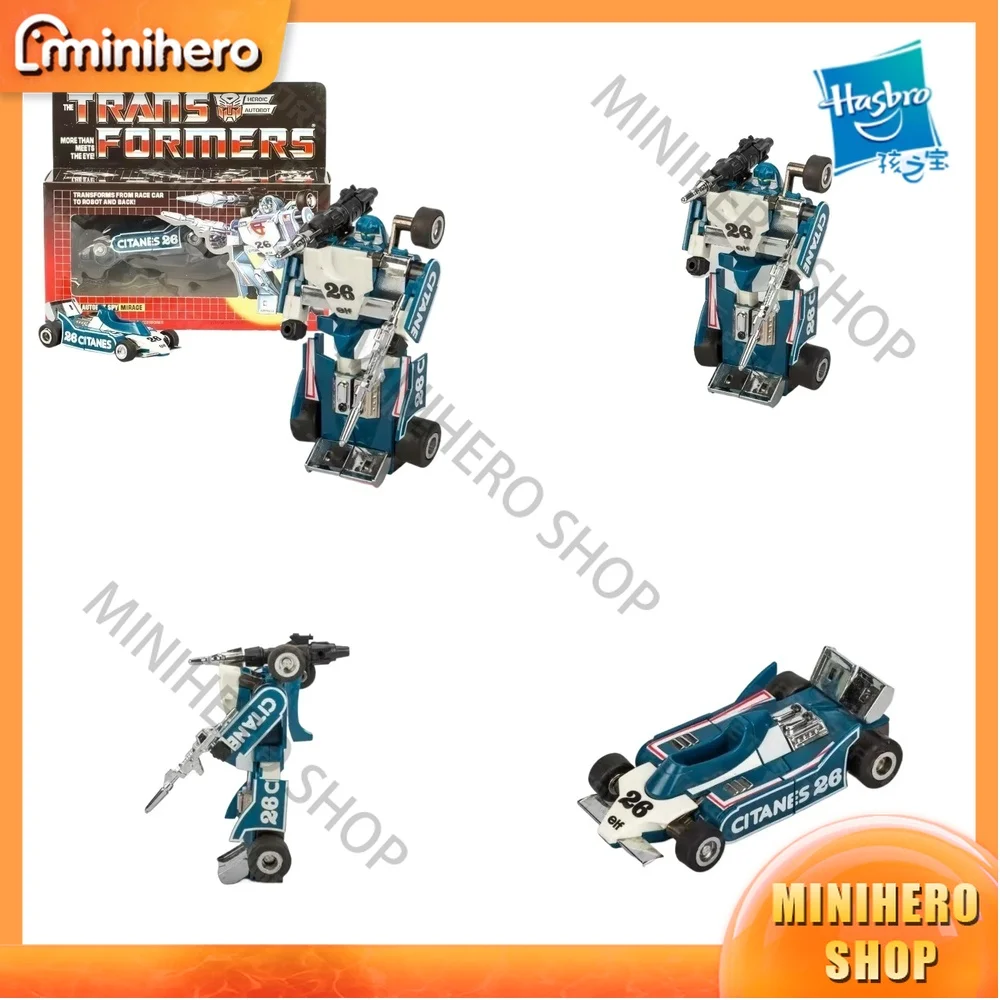 

In Stock Original Hasbro Transformers G1 Blue Mirage 1984 Animated Series Super Action Figure Articulated Collectible Model