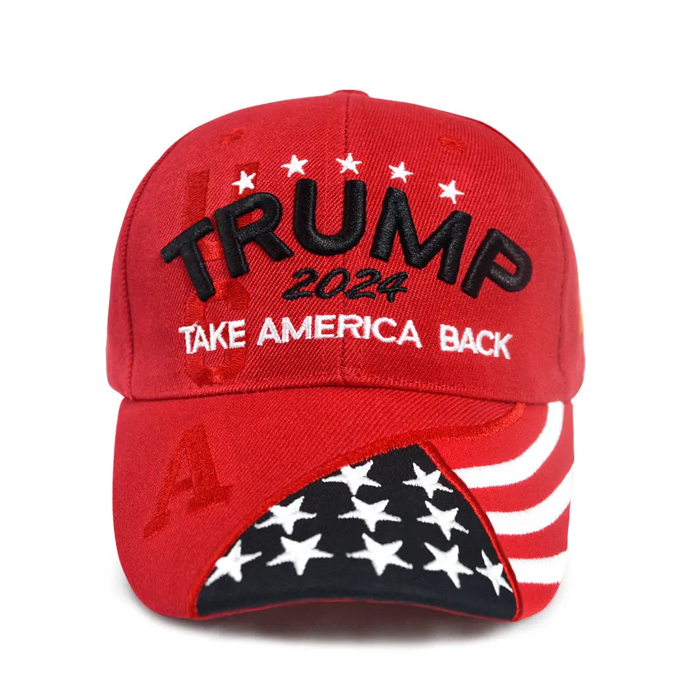 Election Day Hat TRUMP 2024 TAKE AMERICA BACK Slogan Baseball Cap Adjustable 3D Embroidery MAGA USA American Snapback Hat