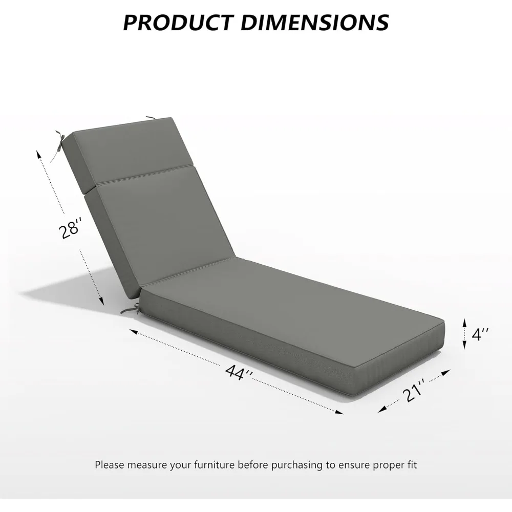 وسائد استرخاء خارجية، 72 طويلة × 21 عريضة × 4 عميقة، رغوة عالية الكثافة، مقاومة للماء ومقاومة للبهتان للاستخدام الخارجي #3