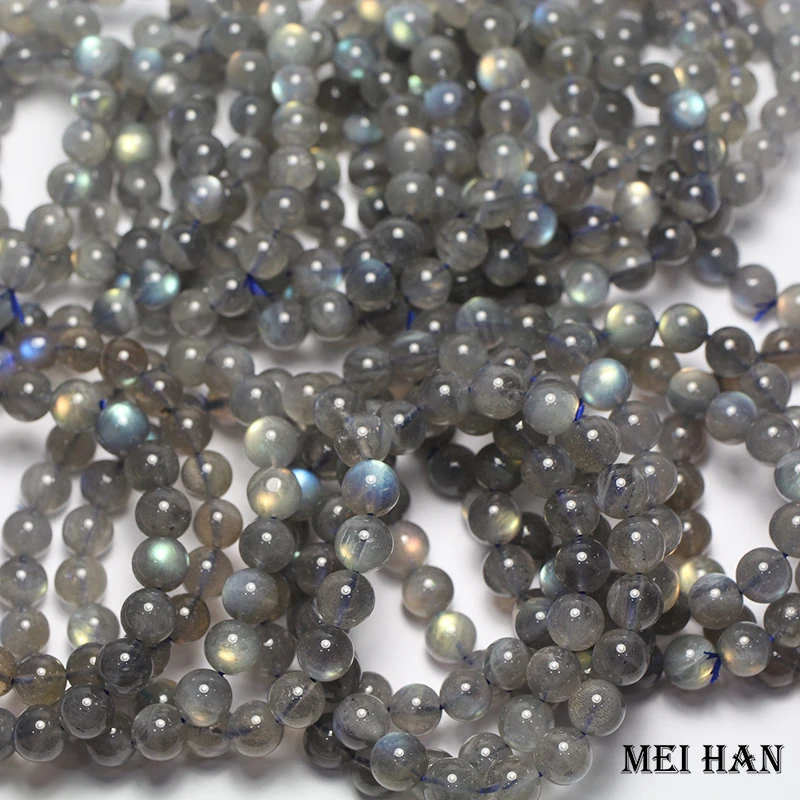 Meihan Wholesale Natural AAA Madagascar Labradorite Bracelet Stone Beads Bracelet For Jewelry Making Design DIY Dift