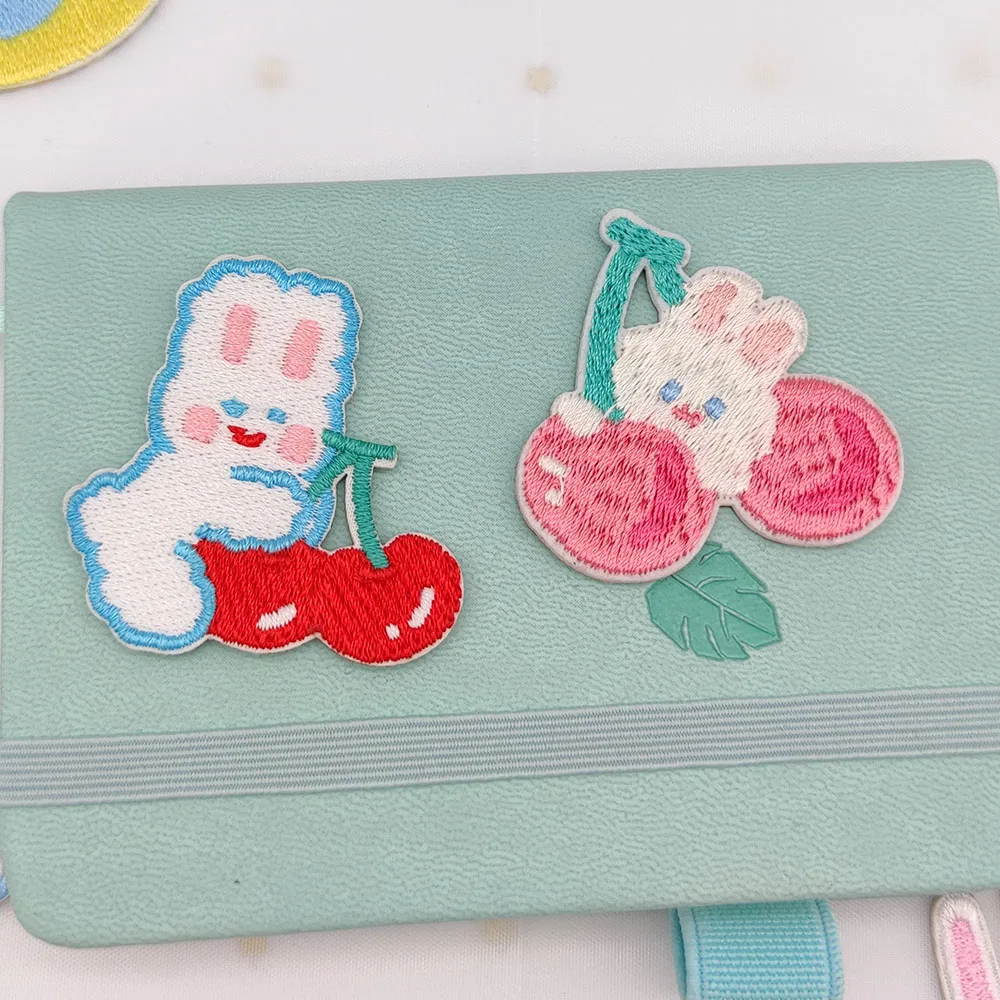 Cute Rabbit Embroidery Patches For Clothing Iron On Sticker Self-adhesive Repair Hole Patch DIY Applique Accesorios Para Ropa