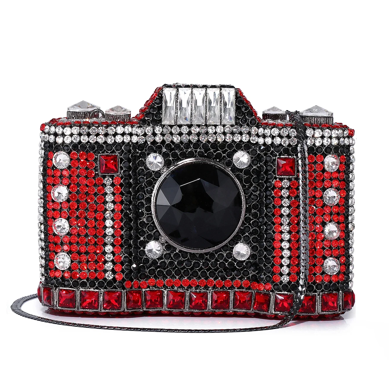 

Lady Camera Full Rhinestones Party Clutch Purse Crystals Evening Bags Handbag Purses Women Bridal Wedding Metal Clutches Bags