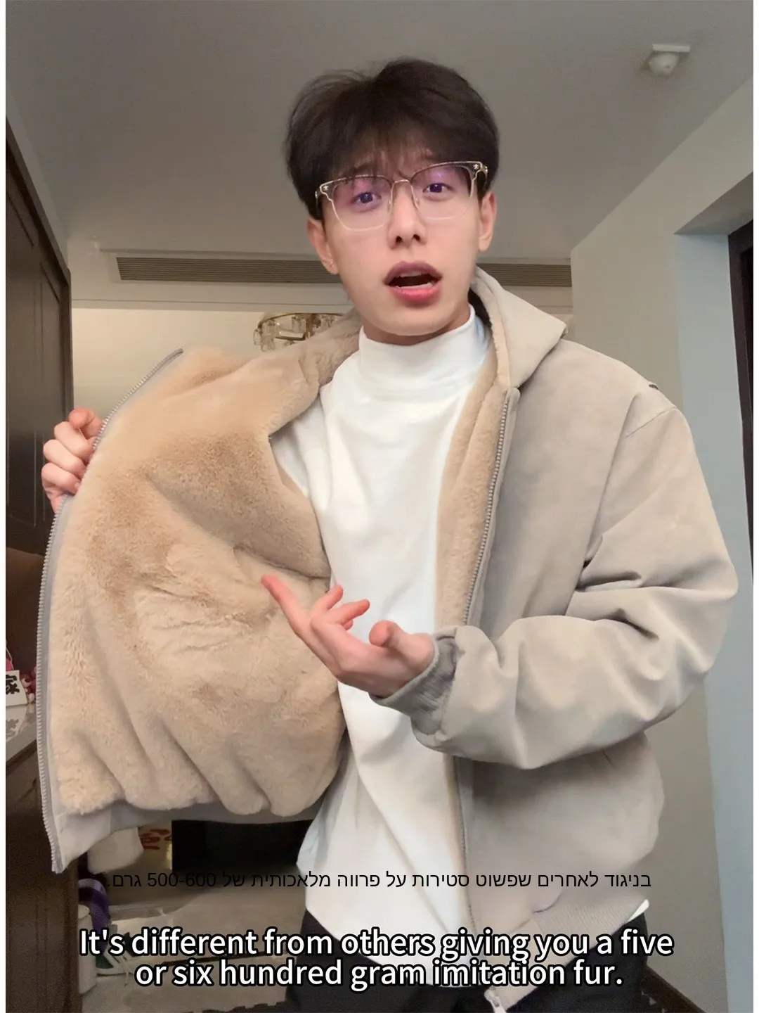 American Style Men's Faux Rabbit Fur Lined Hooded Cotton Jacket PU Leather Short Quilted Warm Winter Coat Zhecan Cleanfit