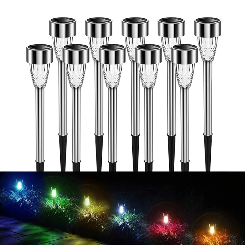 TKOH-10PCS Lampy solarne Zewnętrzne wodoodporne oświetlenie LED Zewnętrzne lampy zasilane energią słoneczną Słoneczne lampy ogrodowe