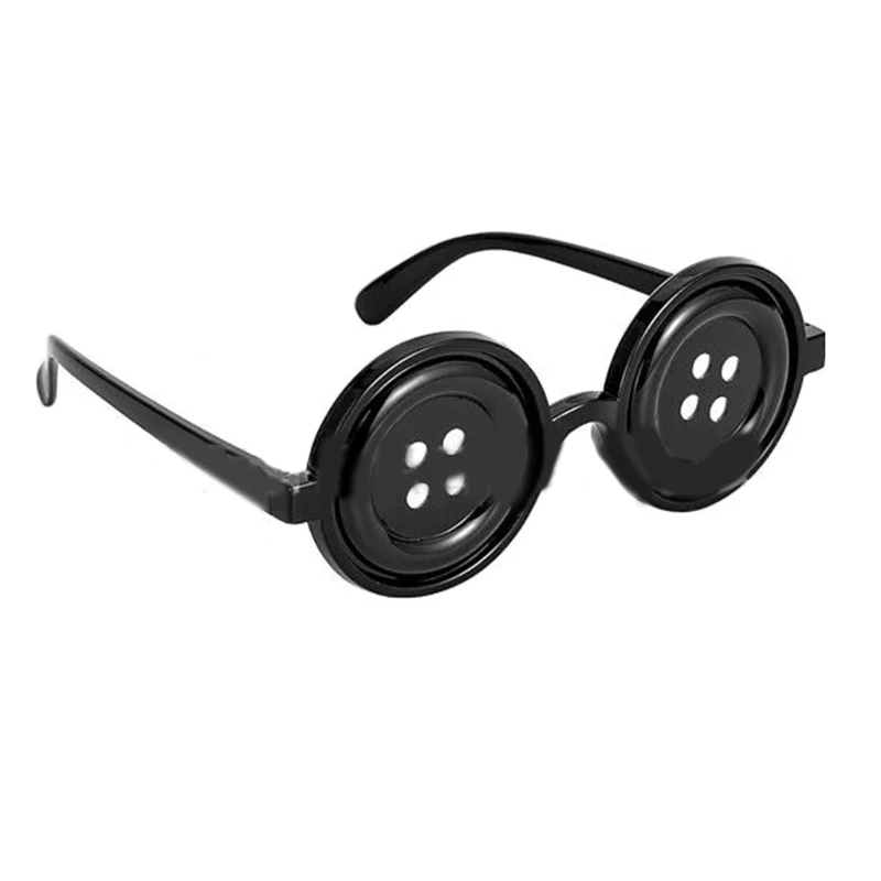 Coralines gafas con ojos botón, accesorios Cosplay Halloween, gafas divertidas novedad para otros accesorios disfraz madre