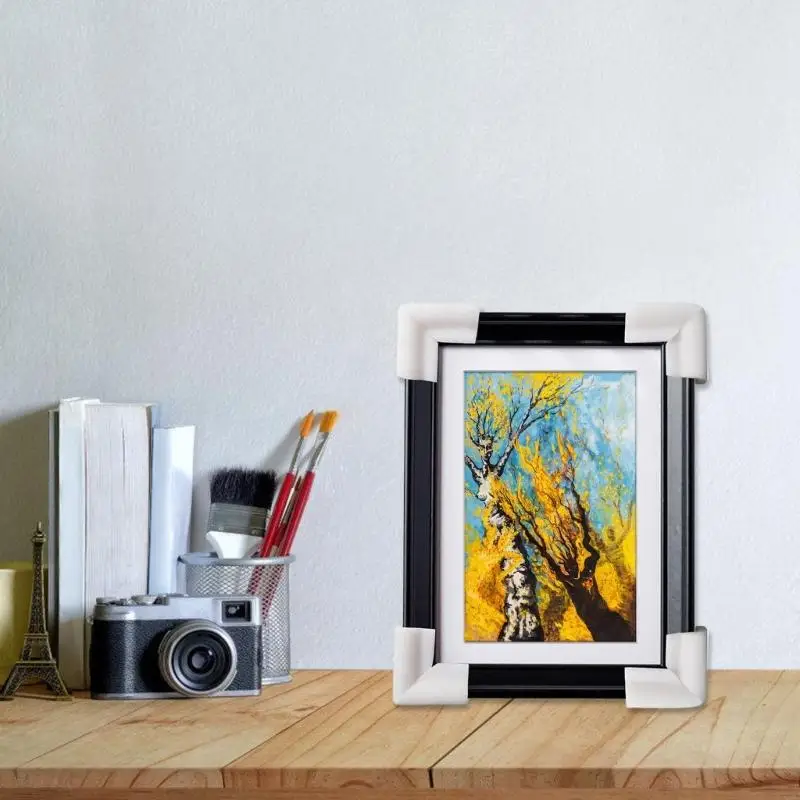 LX0C 24 pezzi Frame Photo Specchio schiuma morbida Protezioni per prevenire danni tampone delle protezioni per d'angolo
