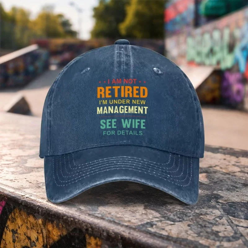 Funny Retirement Cap with Slogans - Washed Duckbill Baseball Hat for Men & Women, Machine Washable Unisex Humorous Hat