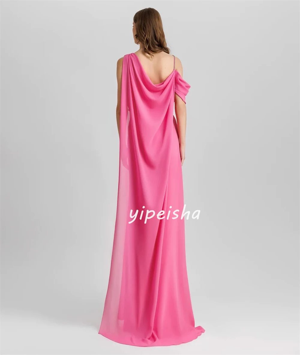 Moda personalizada chiffon plissado a linha fora do ombro vestidos longos quinceanera vestidos de alta qualidade requintado sexy brilho ma