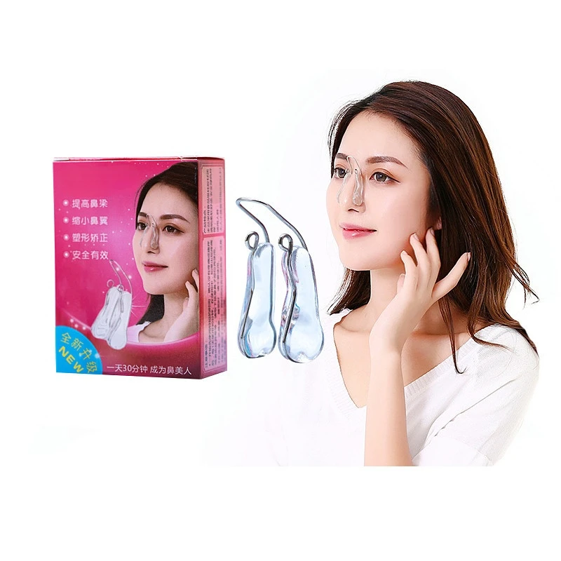 2 unids/caja moldeador de nariz máquina moldeadora de nariz puente de elevación alisado Clip de nariz Estiramiento Facial Clip Corrector Facial