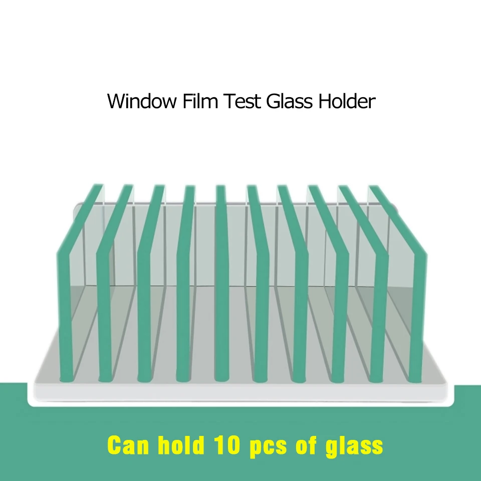 

Подставка для тестового стекла с оконной пленкой, стойка для дисплея с 10 прозрачными стеклянными пластинами для демонстрации оттенка окон AL-523
