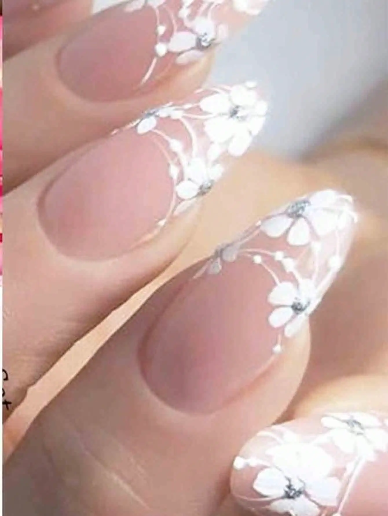 90 Nagelaufkleber fazer kurze Nahgel، 3D selfklemante weiße Blumen-Nagelaufkleber mit Strass-Design، Meerfarbige Laser-Gold-Nagel #6