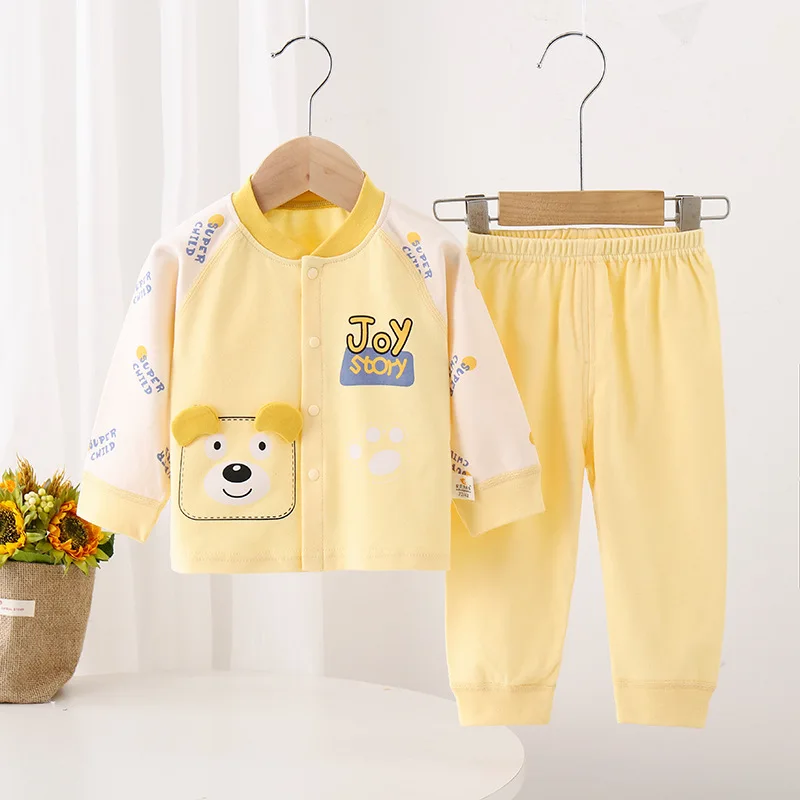 

Autumn Baby clothes Cartoon Underwear Set 0-2 Year Old Baby Top+Pants Boys Girls' Children's Clothing Four Seasons