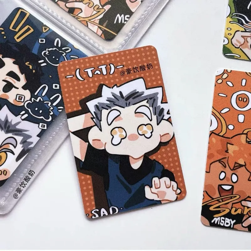 Haikyuu Anime Card Shoyo Hinata Tobio Kageyama 3inch Kawaii Card Children's Stationery Student Message Collection Gift Waterproof