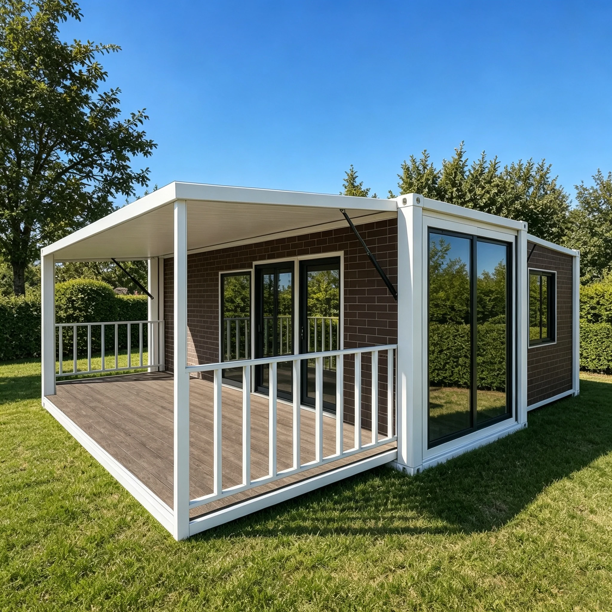 Customized Double-Wing Expandable Folding Container House Luxury Modular House Energy Efficient for Sustainable Outdoor Living