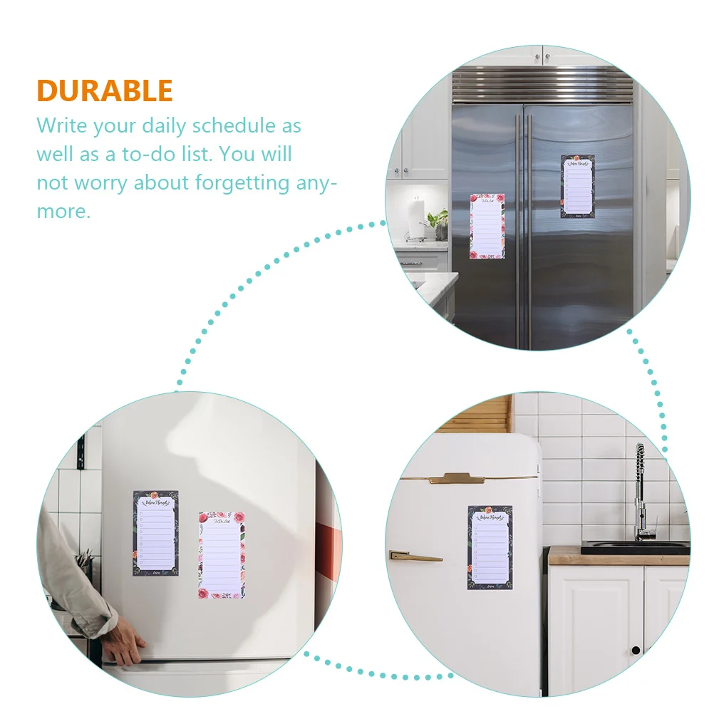 

2pcs Magnetic Notepads For Refrigerator Memo Message Pads Stick On Fridge Iron Surfaces Paper To Do List Notes Sticker