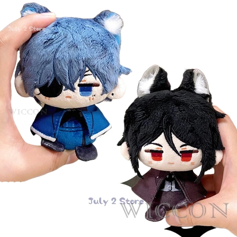 12CM Anime Black Butler Cosplay Ciel Phantomhive Sebastian·Michaelis llavero de felpa mochila suave colgante llavero regalos