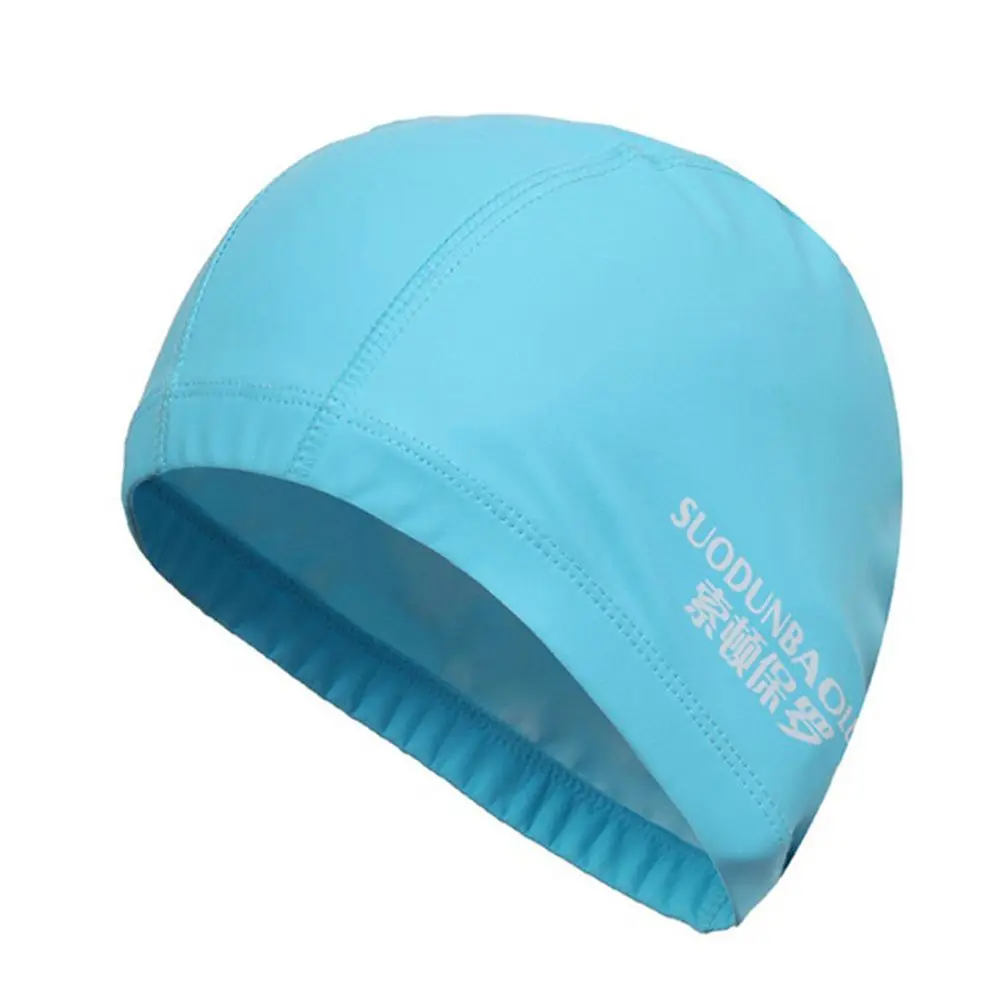 

Accessories Water Sport Waterproof Free size PU Fabric Non-Slip Swim Pool Hat Swim Cap Swimming Caps Elastic Swimming Caps