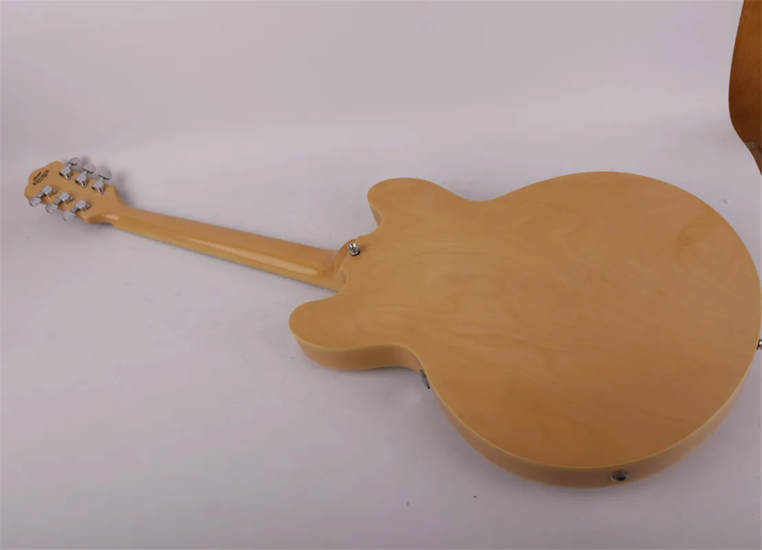 Good quality jazz hollow body right hand natural f hole electric guitar electricas electro electrique guitare guiter guitarra