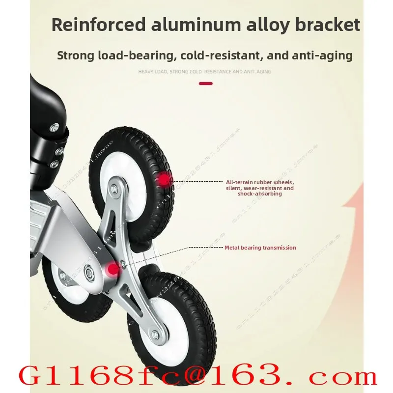 Suitable for Aluminum Alloy Stair Climbing, Hand Push Wheels, Shopping Cart Poles, Drum Bearings, Triangular Wheels
