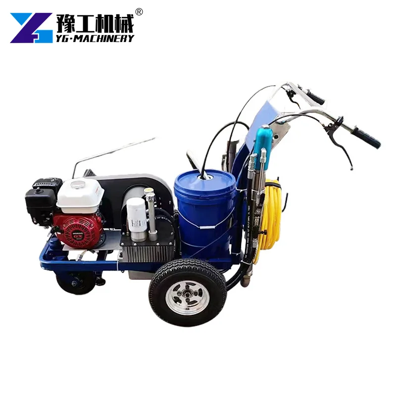 

Walk Behind Cold Paint Road Marking Machine For Traffic Lane Highway Sports Court With Durable Nozzles