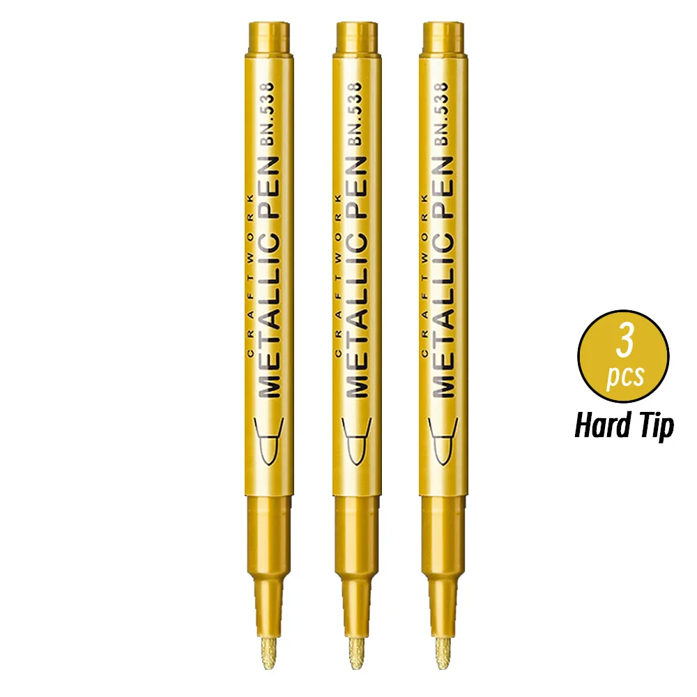 20 stks Borstel Metallic Verf Marker Pennen Goud Zilver Kleur Permanente Art Marker Voor Manga Ambachten Scrapbooking Briefpapier Leveringen