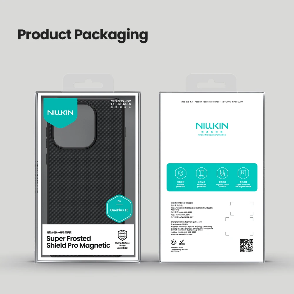 حافظة NILLKIN لهاتف OnePlus 15 Magsafe NILLKIN Super Frosted Shield Pro غطاء خلفي صلب مقاوم للصدمات لهاتف OnePlus 15 حافظة مغناطيسية