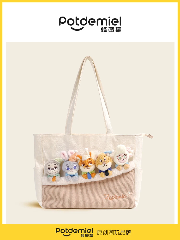 Oficjalna torba Disney Potdemiel Honey Pot, torba na ramię z motywem Leśnego Stołu, Kubuś Puchatek, urocza torba na laptopa, prezent, bestseller