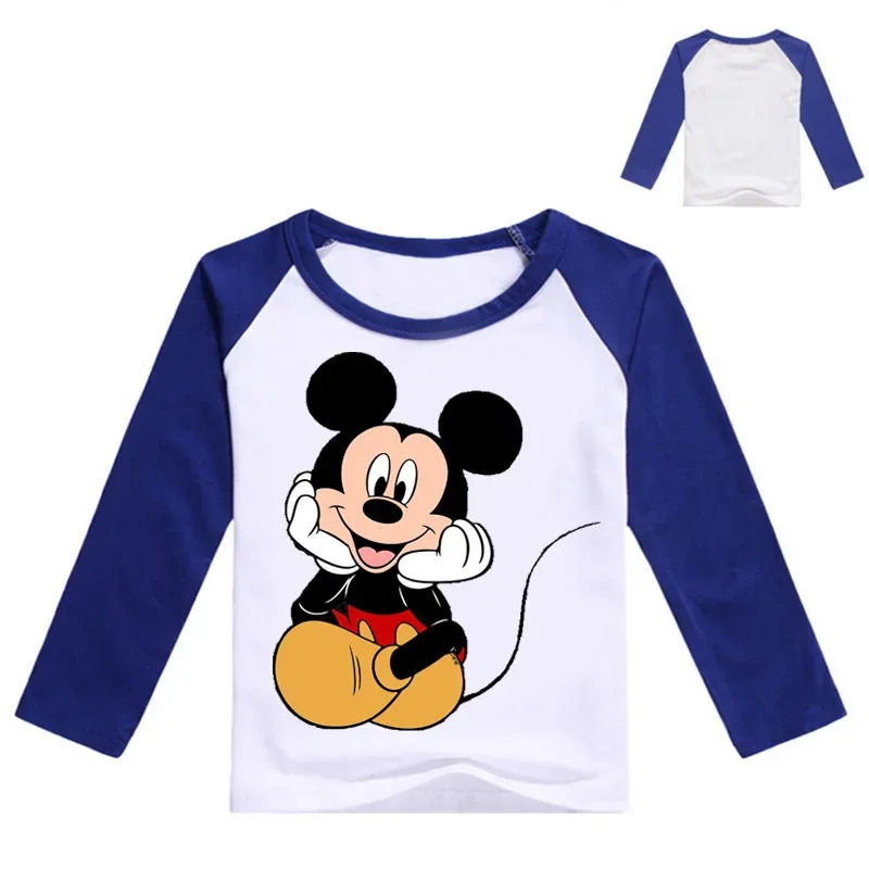 Spring Children Cartoon Mickey Mouse T Shirt Boys Clothes Girls Long Sleeve Tshirt Baby Kids Tops Tees Costume Sweatshirt Pajama images - 6