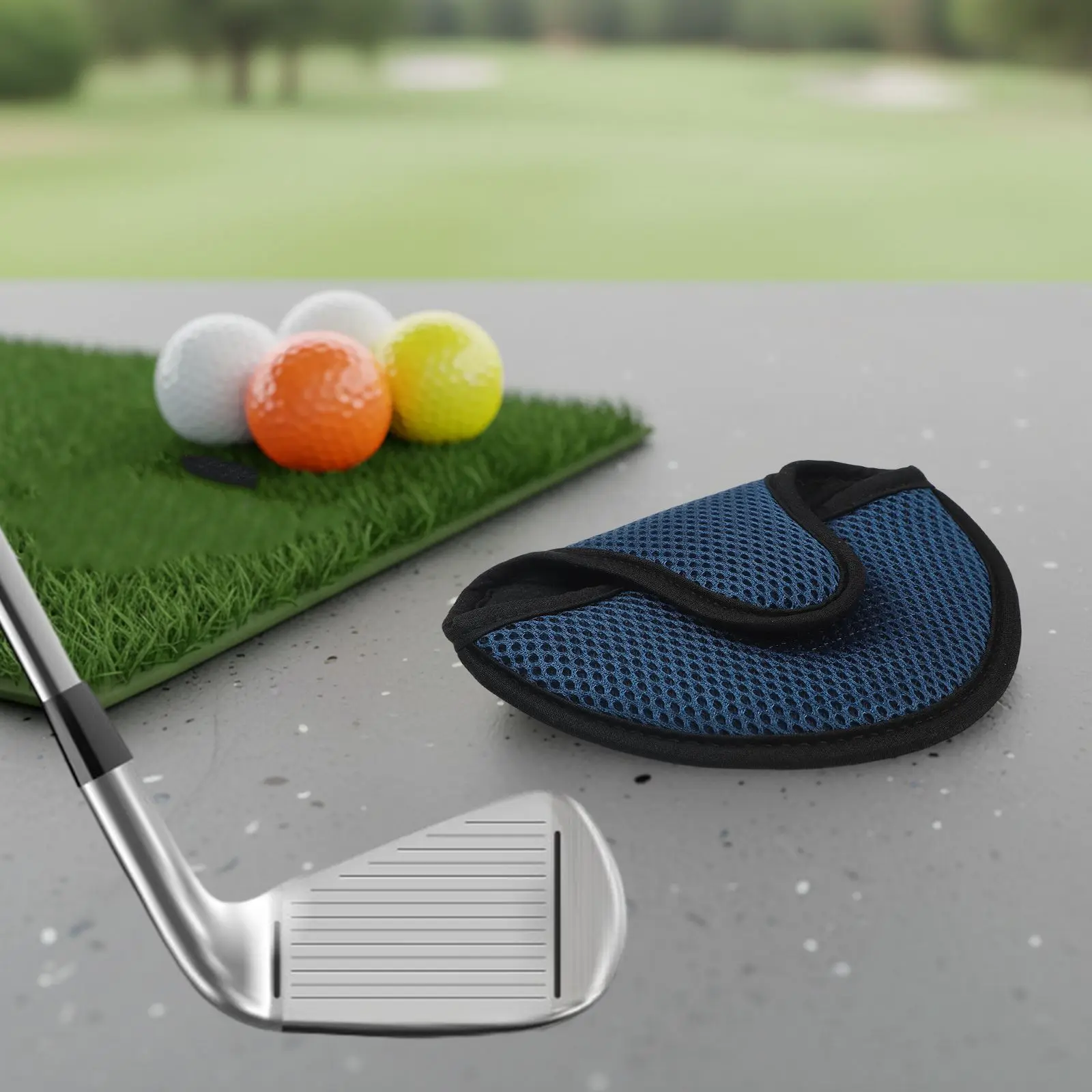 

Утолщенные чехлы для головок клюшек для гольфа, чехол для клюшки-маллета, нейлоновый сетчатый полукруглый чехол для головки клюшки-паттера, аксессуары для гольфа